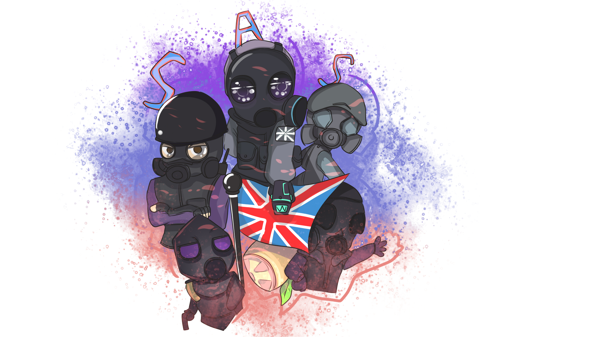 sas,标志性的防毒面具也被我们戏称苍蝇男  但是在现实中,是一群训练